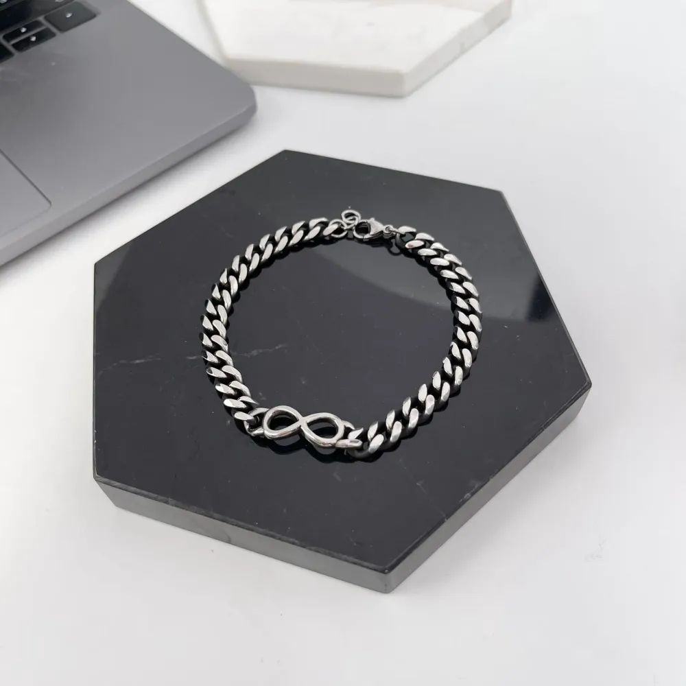 Infinito-Bracciale in Acciaio da Uomo - BAU-600-B111