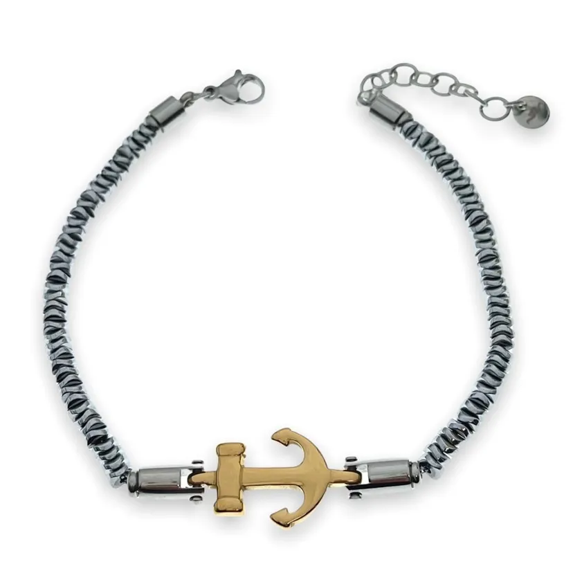 A'ncora-Bracciale in Acciaio da Uomo - BAU-600-B118A