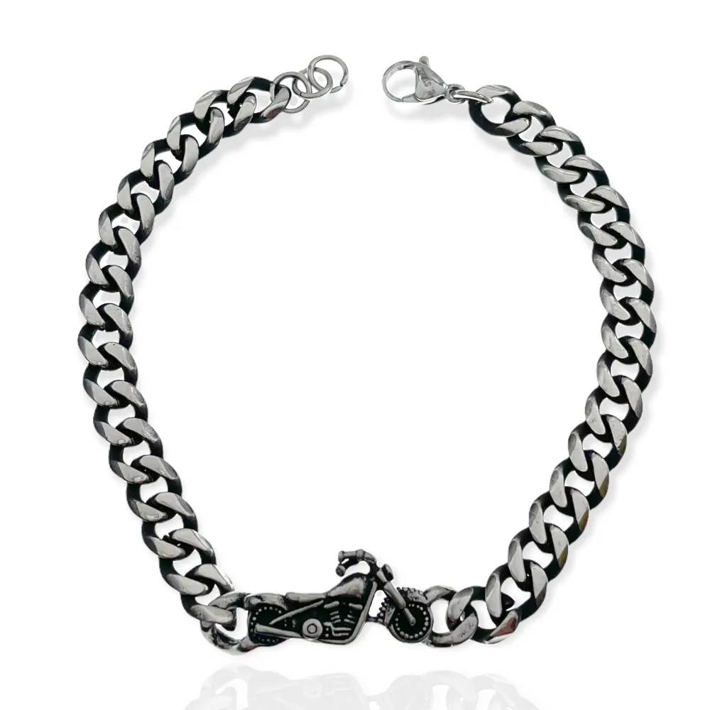 Moto-Bracciali in Acciaio da Uomo - BAU-600-B118