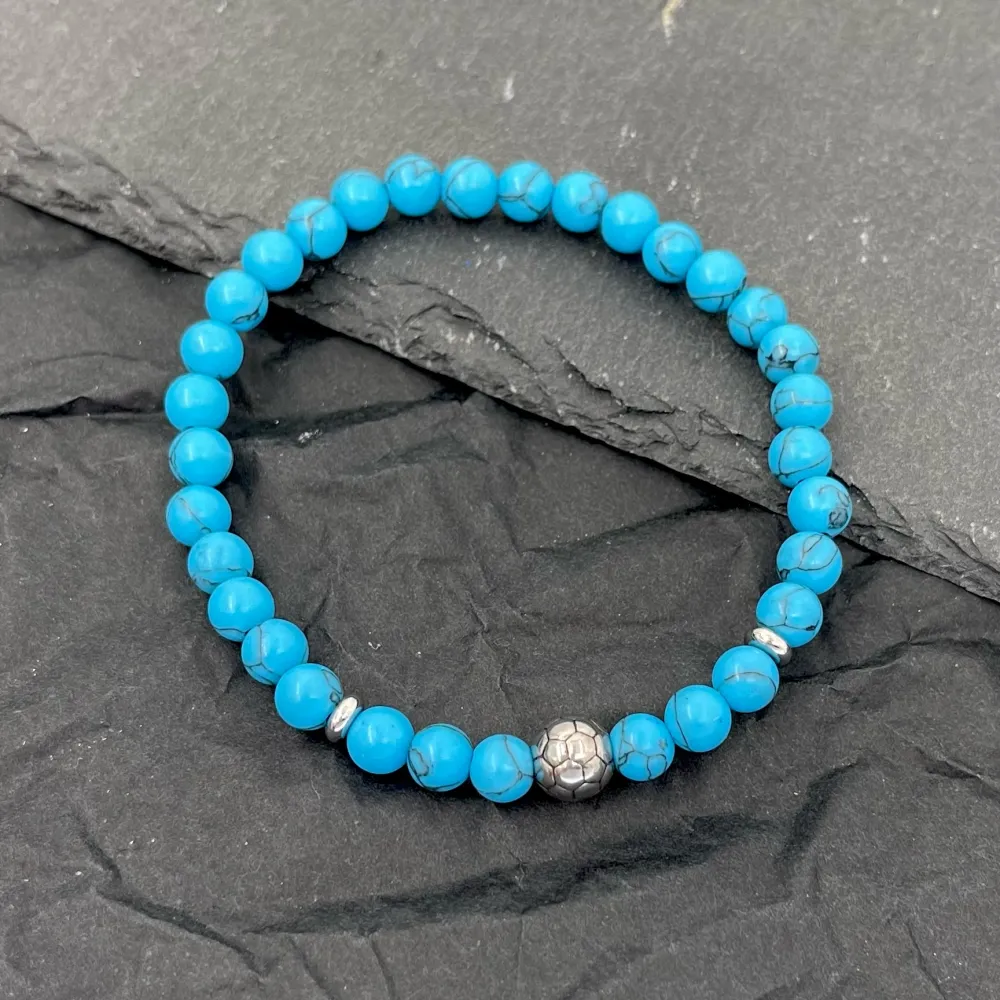 Pallone di Calcio-Bracciale Elastico in Acciaio da Uomo - BAU-600-H222 6mm