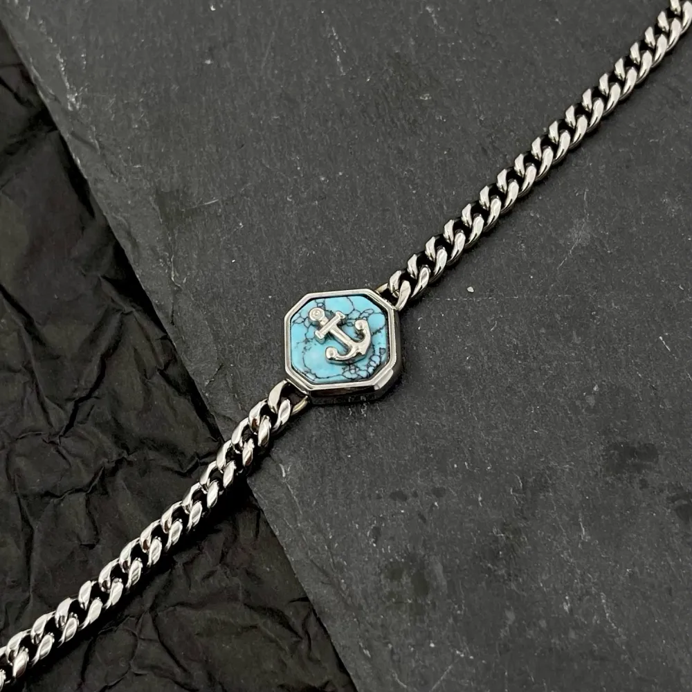 A'ncora-Bracciale in Acciaio da Uomo - BAU-600-H266