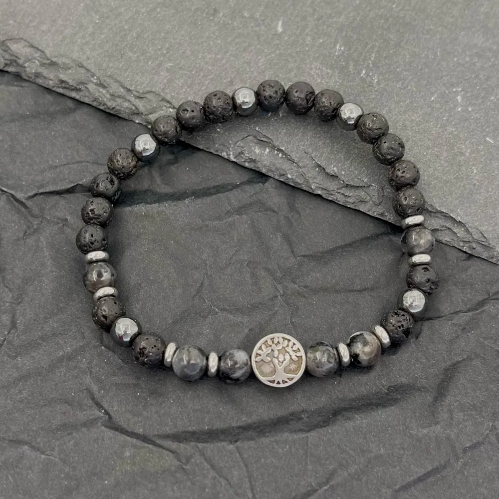 Albero della Vita-Bracciale Elastico in Acciaio da Uomo - BAU-600-H273