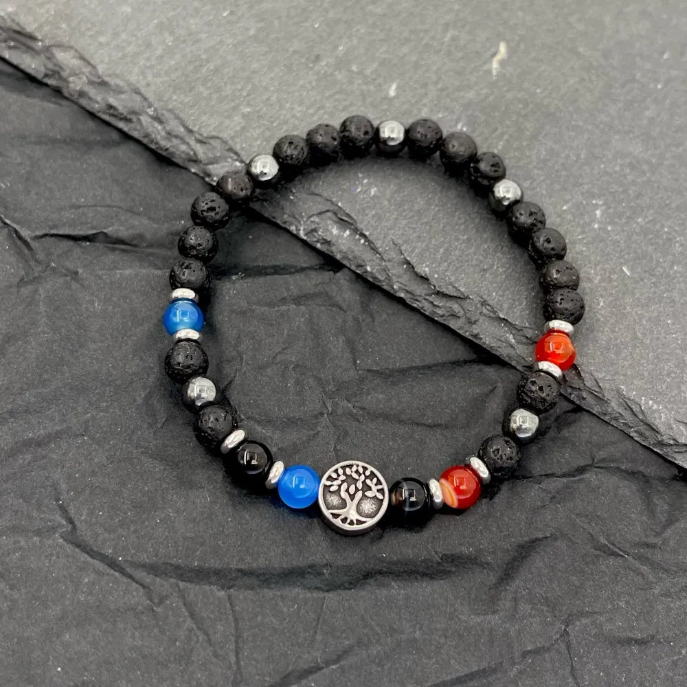 Albero della Vita-Bracciale Elastico in Acciaio da Uomo - BAU-600-H273