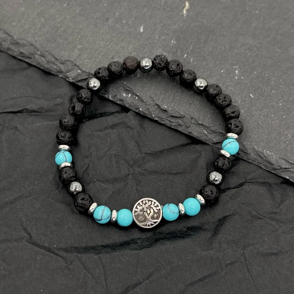 Albero della Vita-Bracciale Elastico in Acciaio da Uomo - BAU-600-H273