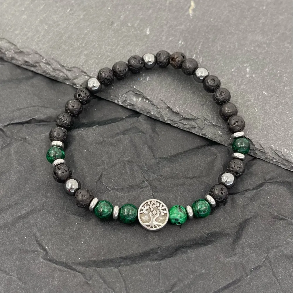 Albero della Vita-Bracciale Elastico in Acciaio da Uomo - BAU-600-H273