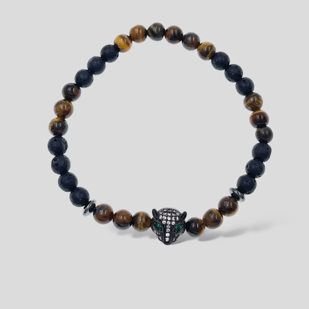 Pantera-Bracciale Elastico in Acciaio da Uomo - BAU-739-05 6mm