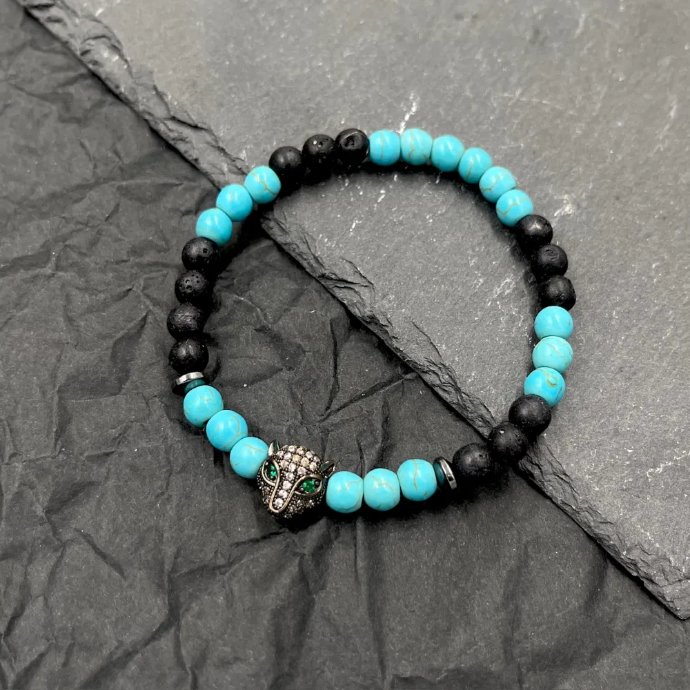 Pantera-Bracciale Elastico in Acciaio da Uomo - BAU-739-05 6mm