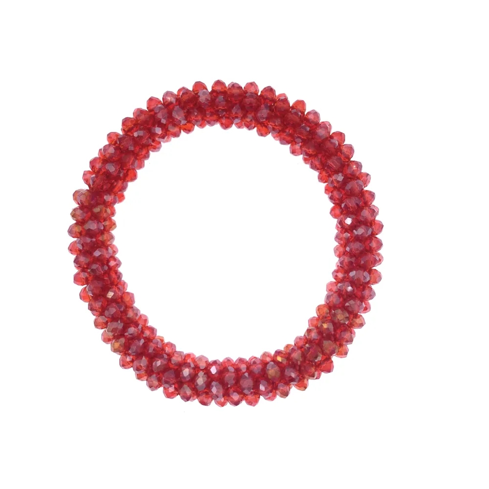 BCE1412-Cristalli - Bracciale Elastico - BCE1412-Cristalli Tonalità Rosso - Bracciale Elastico