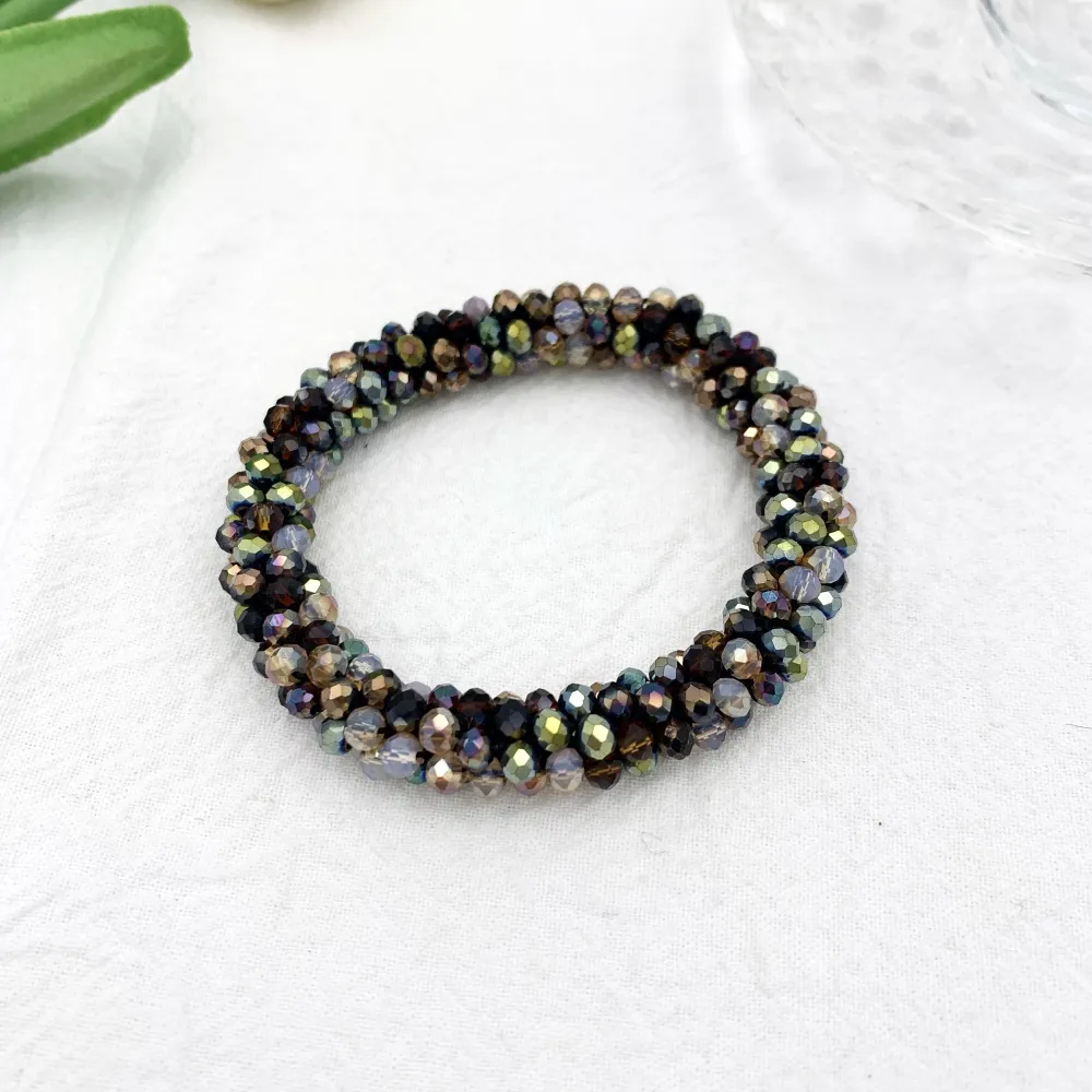 Tonalità Mix-Bracciale Elastico con Cristalli - BEC-1412 Tonalità Mix