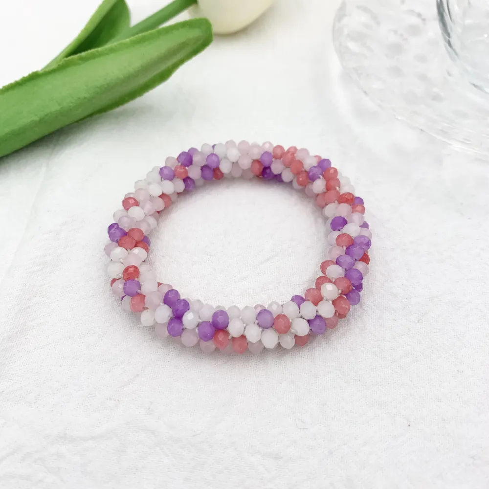 Tonalità Mix-Bracciale Elastico con Cristalli - BEC-1412 Tonalità Mix