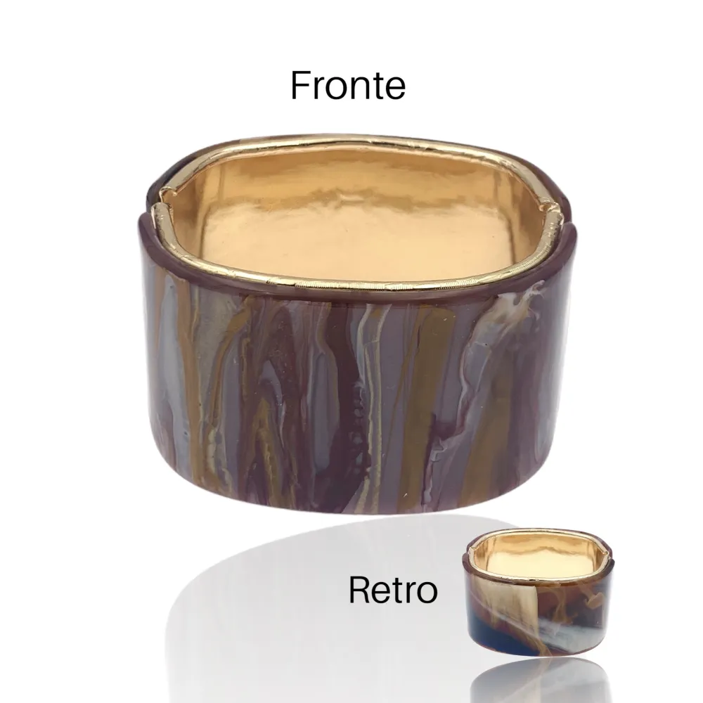 Fantasia-Bracciale Rigido Moda in Resina - BMM-1508