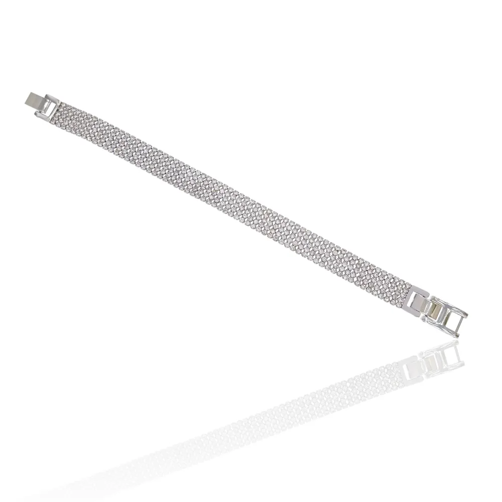 Tennis 2mm Cinque Fili-Bracciale con Cubic Zirconia - BMZ-103-AA2660B 2mm Cinque Fili