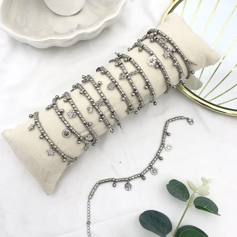 Mix Soggetti-12pz Bracciali in Acciaio con chiusura - BPA-103-AA3724-3736B