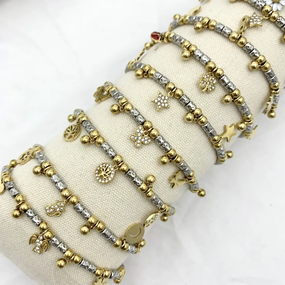 Mix Soggetti-12pz Bracciali in Acciaio con chiusura - BPA-103-AA3724-3736B