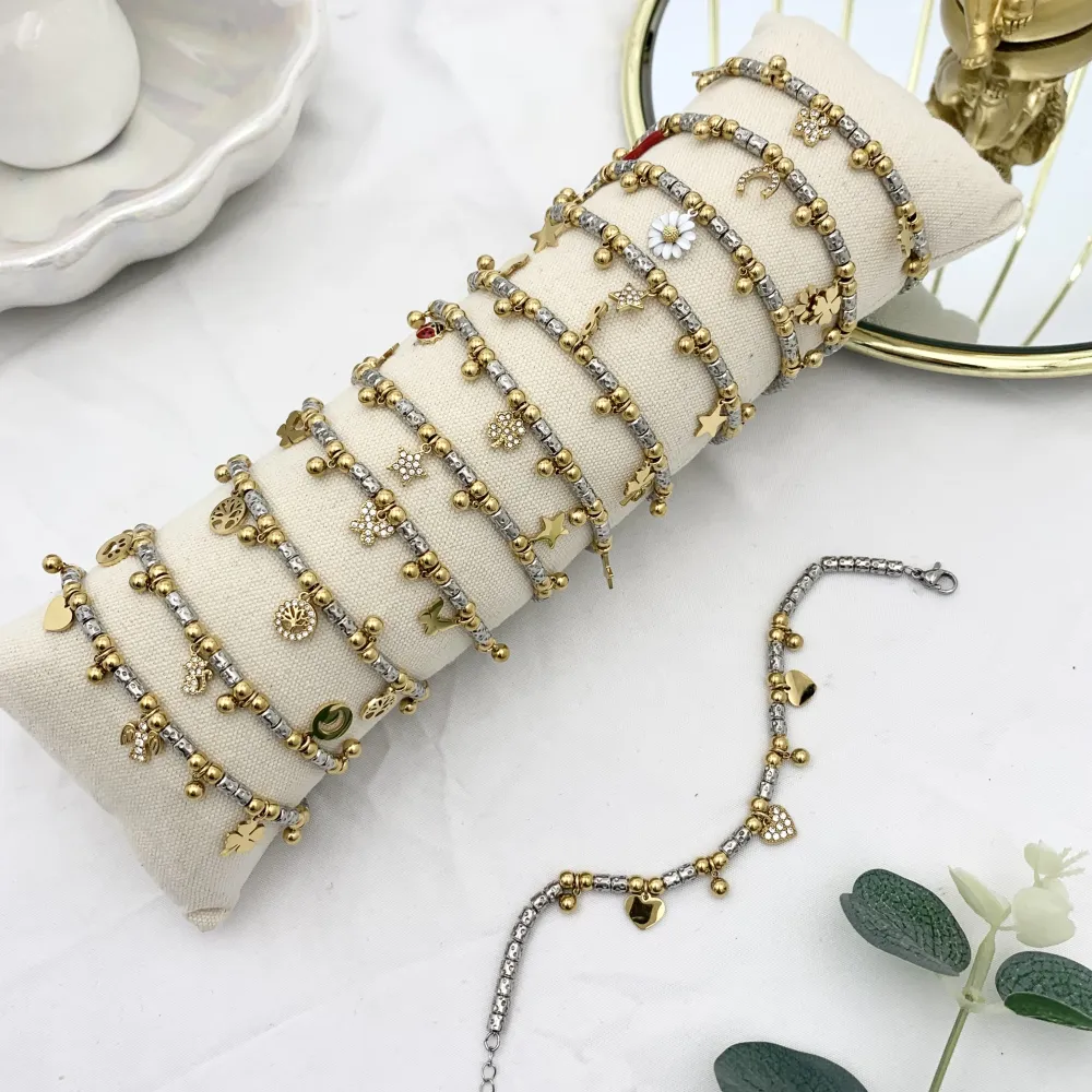 Mix Soggetti-12pz Bracciali in Acciaio con chiusura - BPA-103-AA3724-3736B