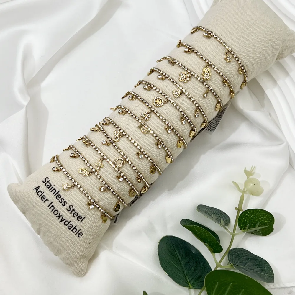 Tennis con Mix Soggetti-12pz Bracciali in Acciaio con chiusura - BPA-103-AA4126B