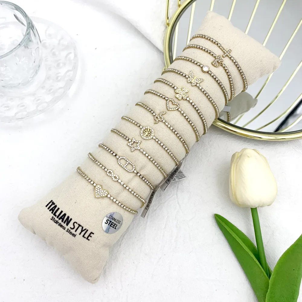 Tennis con Soggetti Mix-12Pz Bracciali in Acciaio - BPA-103-AA708-719B