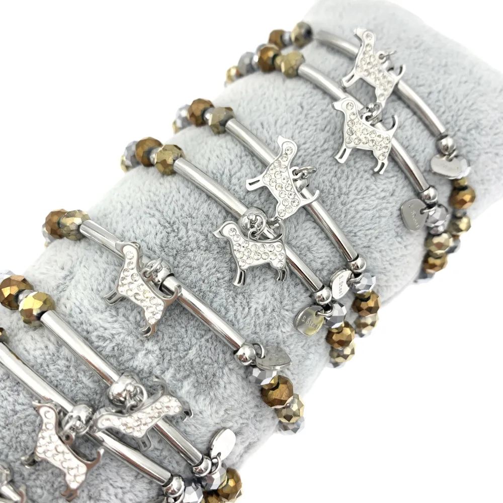 12Pz Bracciali Elastici in Acciaio+Cuscino in Omaggio - BPA104-454