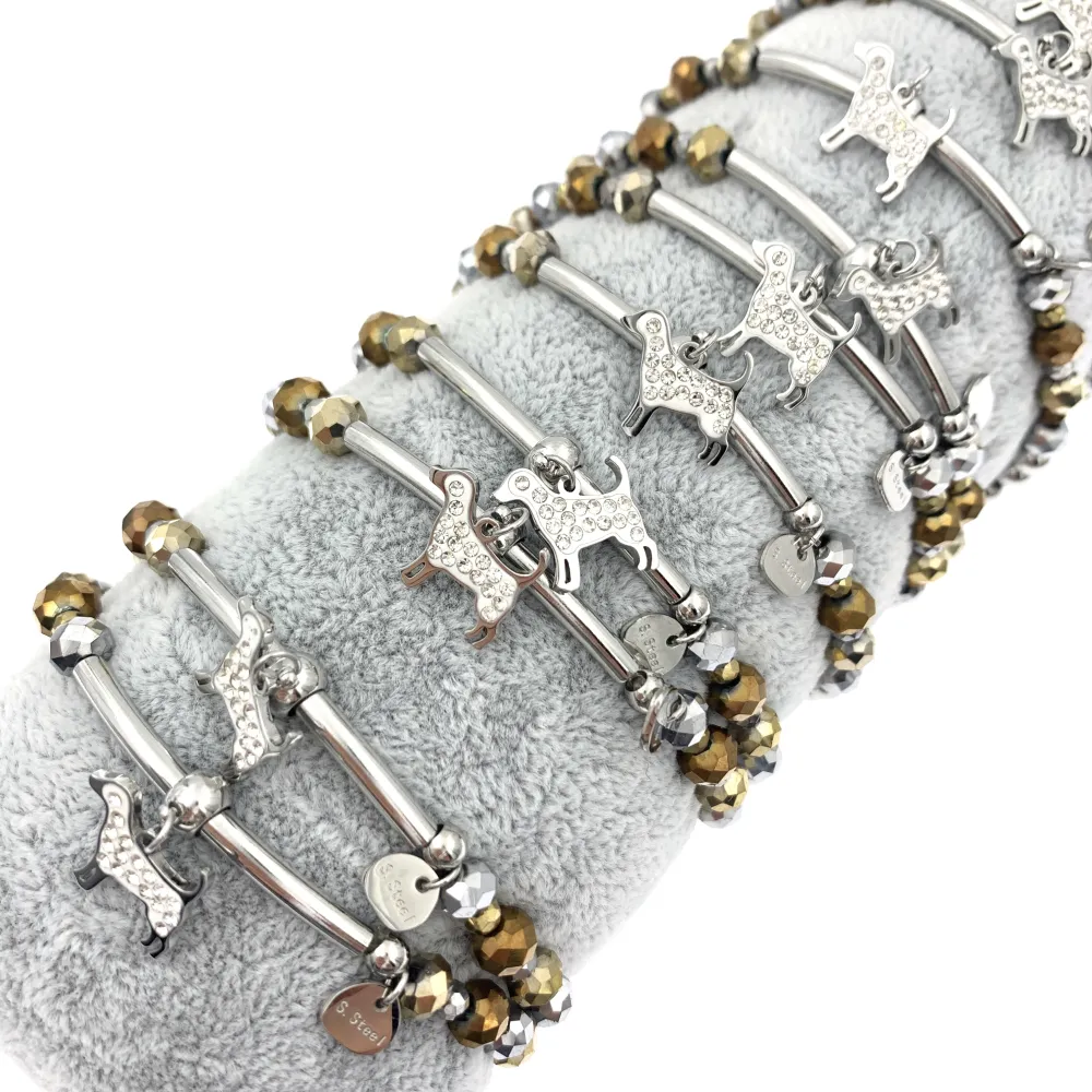 12Pz Bracciali Elastici in Acciaio+Cuscino in Omaggio - BPA104-454