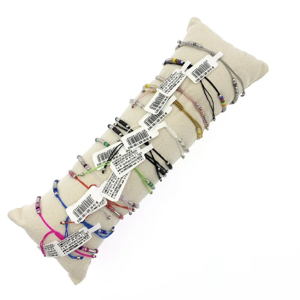 12Pz Bracciali in Acciaio Regolabili + Cuscino in Omaggio - BPA104-642