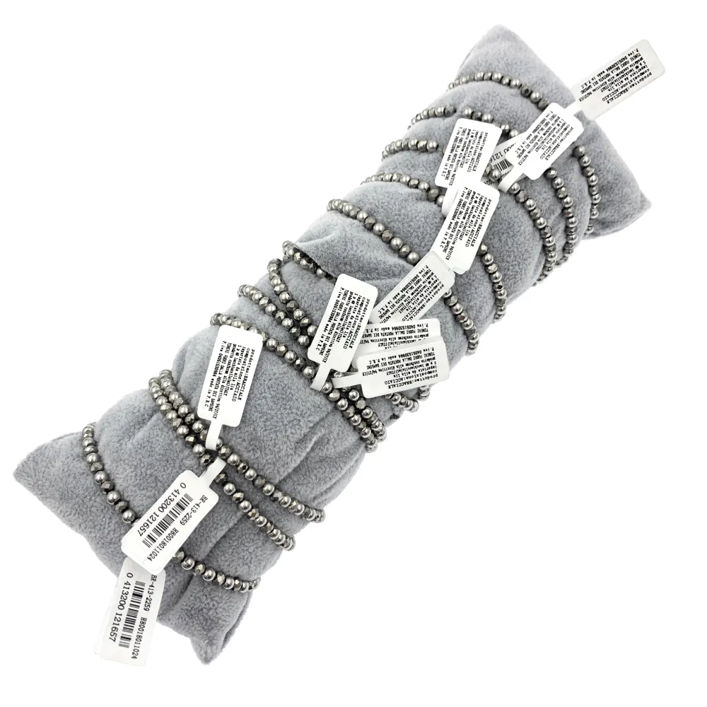 12Pz Bracciali Elastici in Acciaio+Cuscino in Omaggio - BPA413-2259-Segno Zodiacale-12 Pz Bracciali in Acciaio