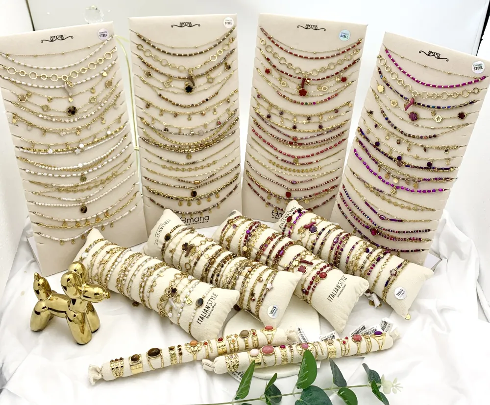 Mix Soggetti-15pz Bracciali in Acciaio - BPA-732-140 FUCSIA