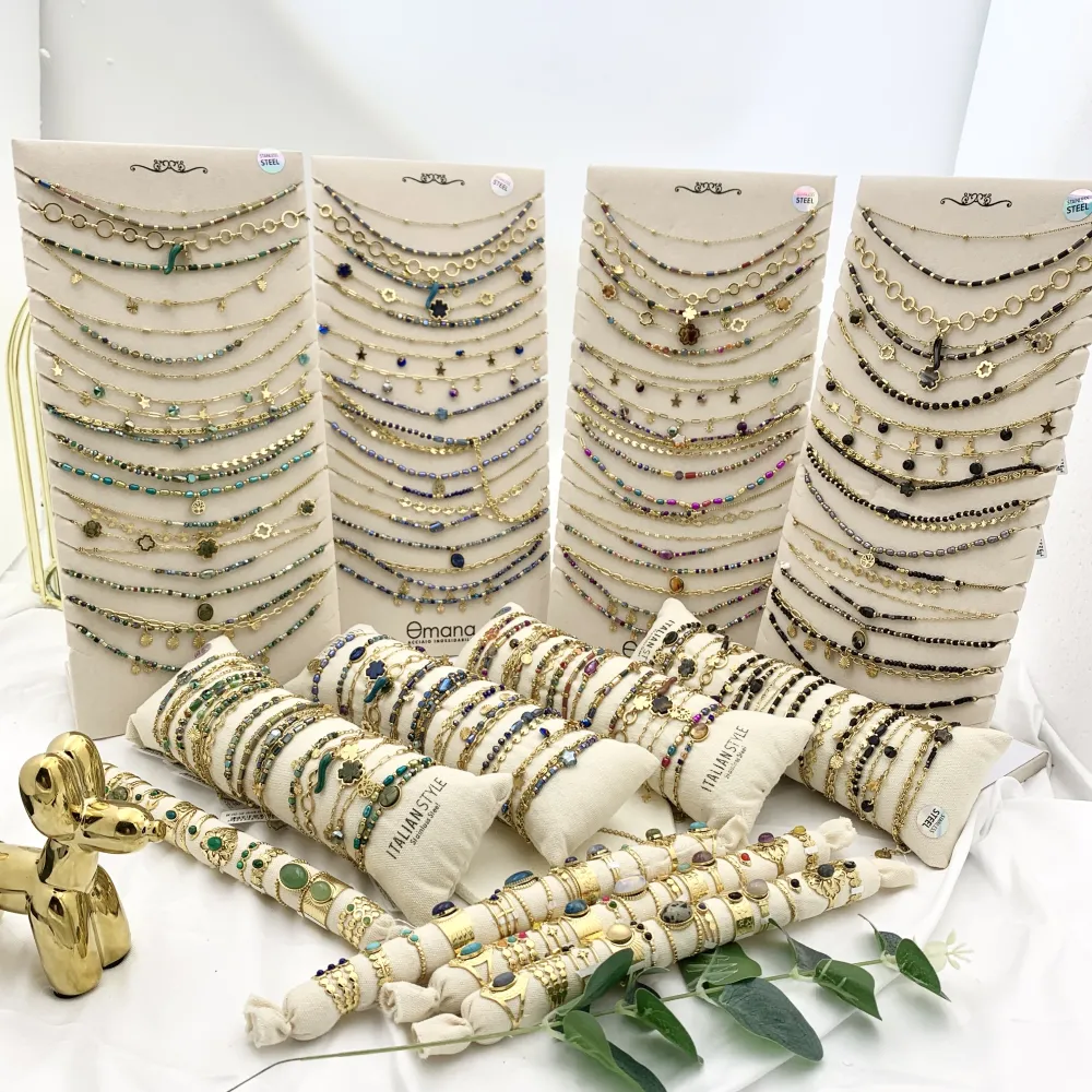 Mix Soggetti-15pz Bracciali in Acciaio - BPA-732-140 FUCSIA