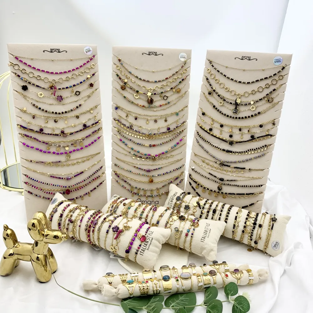 Mix Soggetti-15pz Bracciali in Acciaio - BPA-732-140 FUCSIA