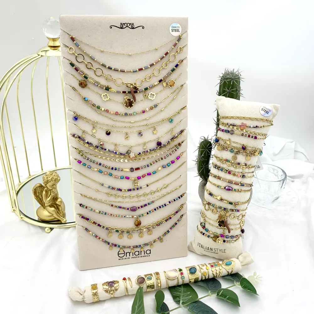 Mix Soggetti-15pz Bracciali in Acciaio - BPA-732-140 MULTICOLOR