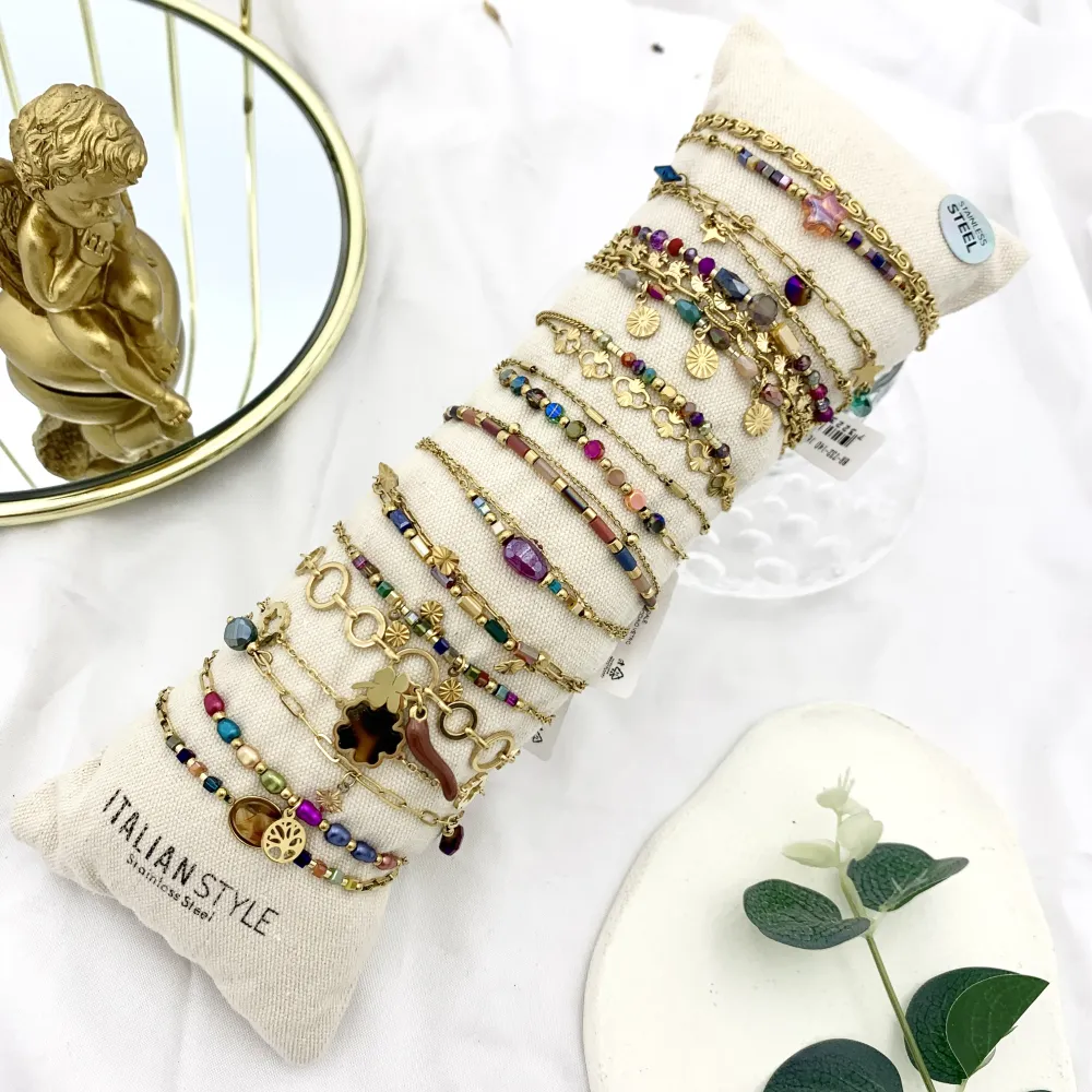 Mix Soggetti-15pz Bracciali in Acciaio - BPA-732-140 MULTICOLOR