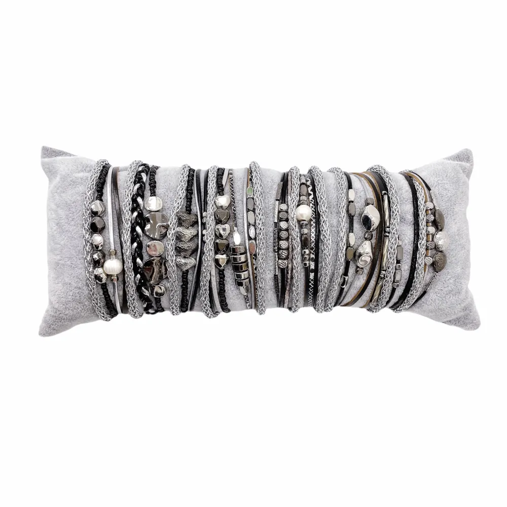 10Pz Bracciali +Cuscino in Omaggio - BPM176-183-Multifili con Charmes-10 Pz Bracciali