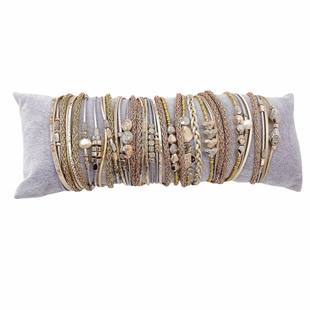 10Pz Bracciali +Cuscino in Omaggio - BPM176-183-Multifili con Charmes-10 Pz Bracciali