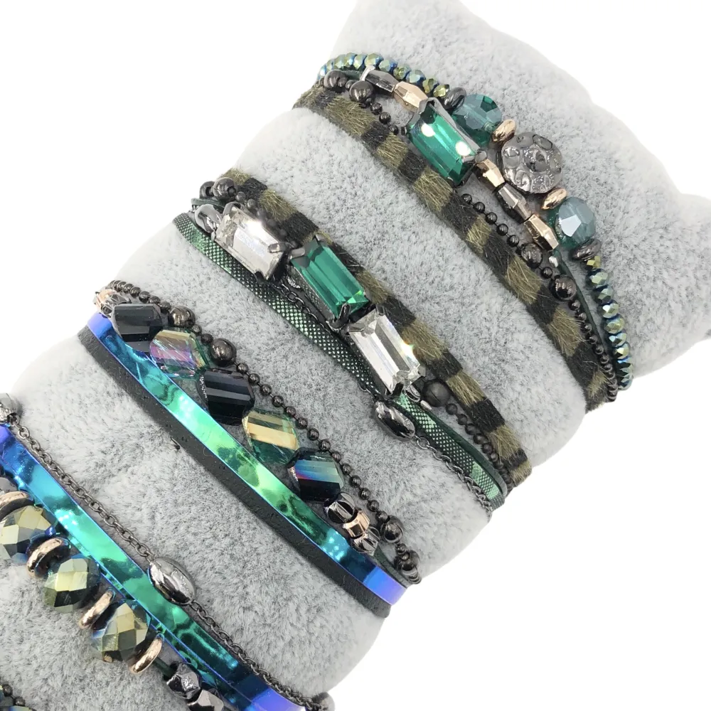 BPM176-216-Multifili con Charmes- 8 Pz Bracciali - BPM176-216-Multifili con Charmes- 8 Pz Bracciali