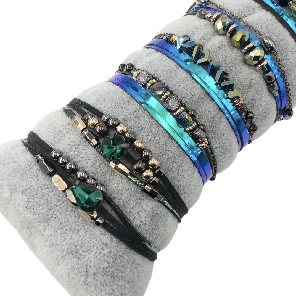 BPM176-216-Multifili con Charmes- 8 Pz Bracciali - BPM176-216-Multifili con Charmes- 8 Pz Bracciali