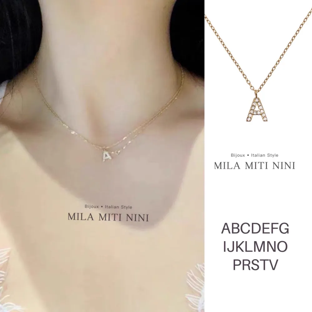 Iniziale Oro-Collana Corta in Acciaio - CAC-103-AA211N