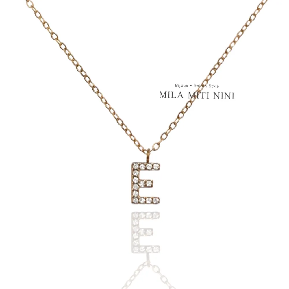 Iniziale Oro-Collana Corta in Acciaio - CAC-103-AA211N
