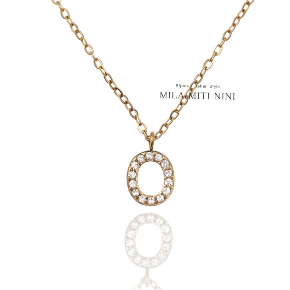 Iniziale Oro-Collana Corta in Acciaio - CAC-103-AA211N