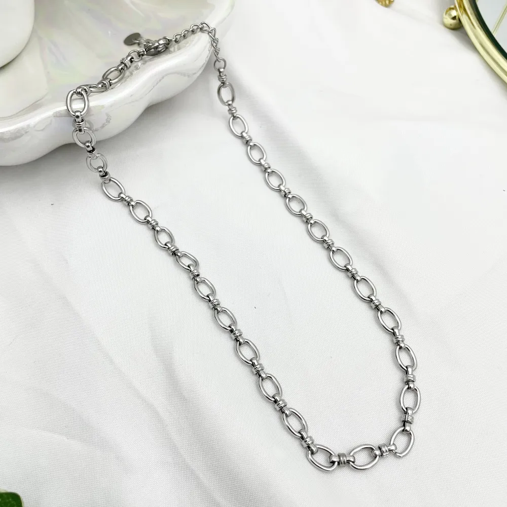 Catena-Collana Corta in Acciaio - CAC-103-AA3418N