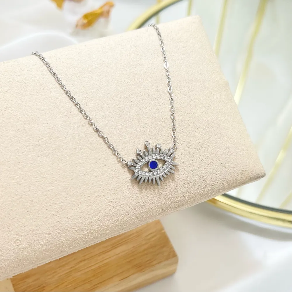 Occhi-Collana Corta in Acciaio - CAC-103-AA3980N