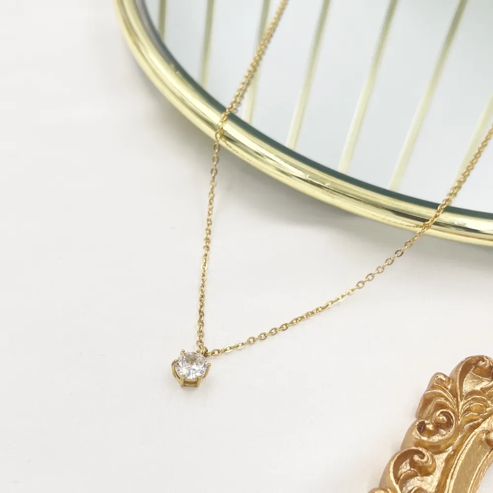 Punto Luce 6 Griffe 6mm-Collan Corta in Acciaio - CAC-103-AA4055N 6mm 6Griffe