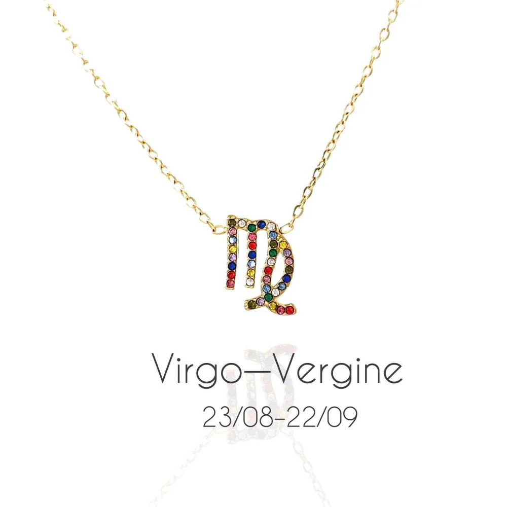 Segni Zodiacali -Collana Corta in Acciaio - CAC-103-AA52N ORO