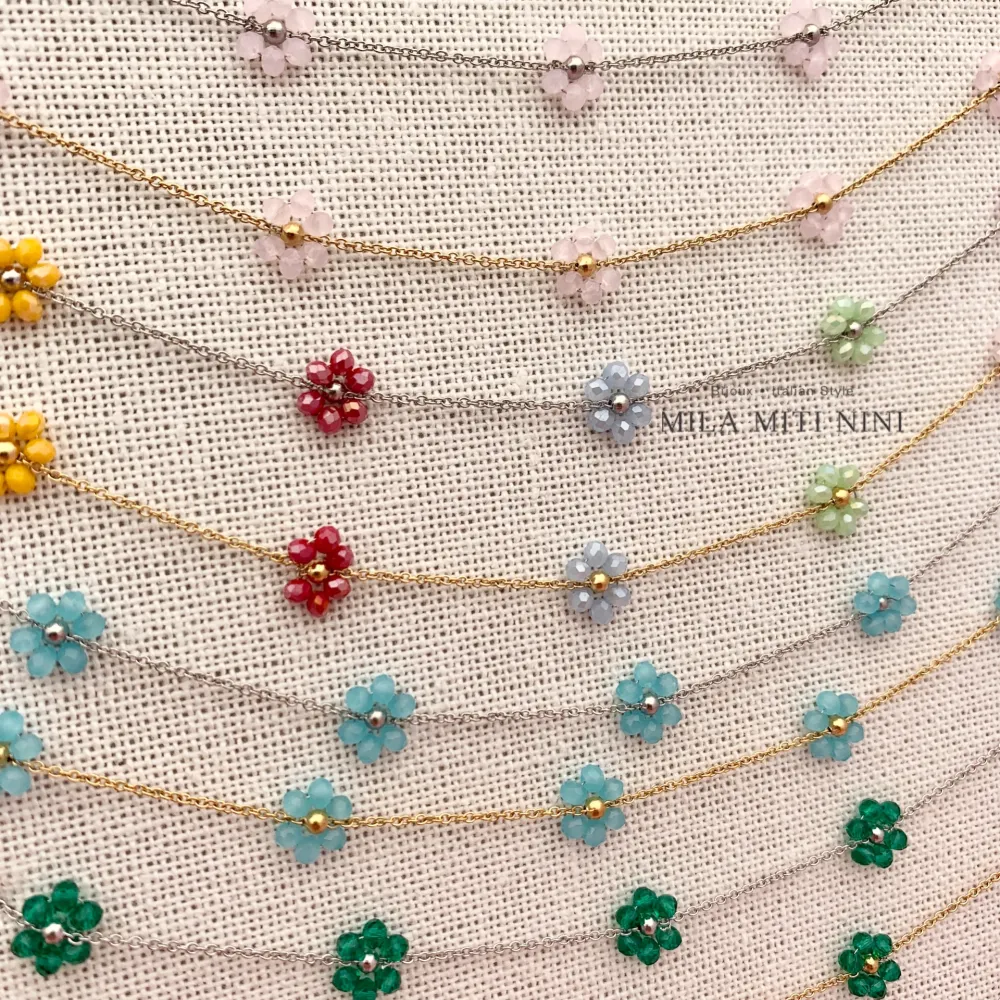 Margherita Cristallo-Collana Corta in Acciaio - CAC-103-AA67N