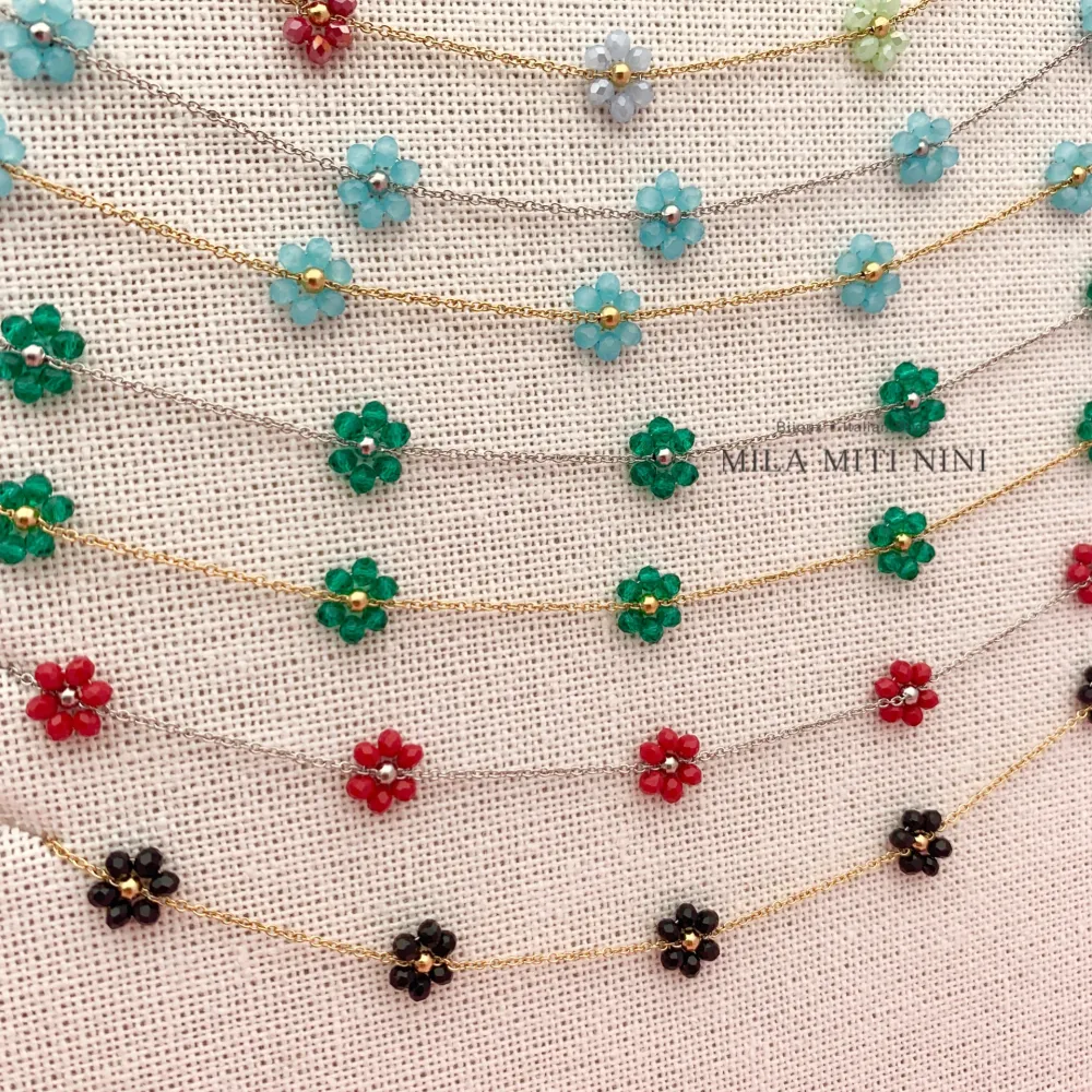 Margherita Cristallo-Collana Corta in Acciaio - CAC-103-AA67N