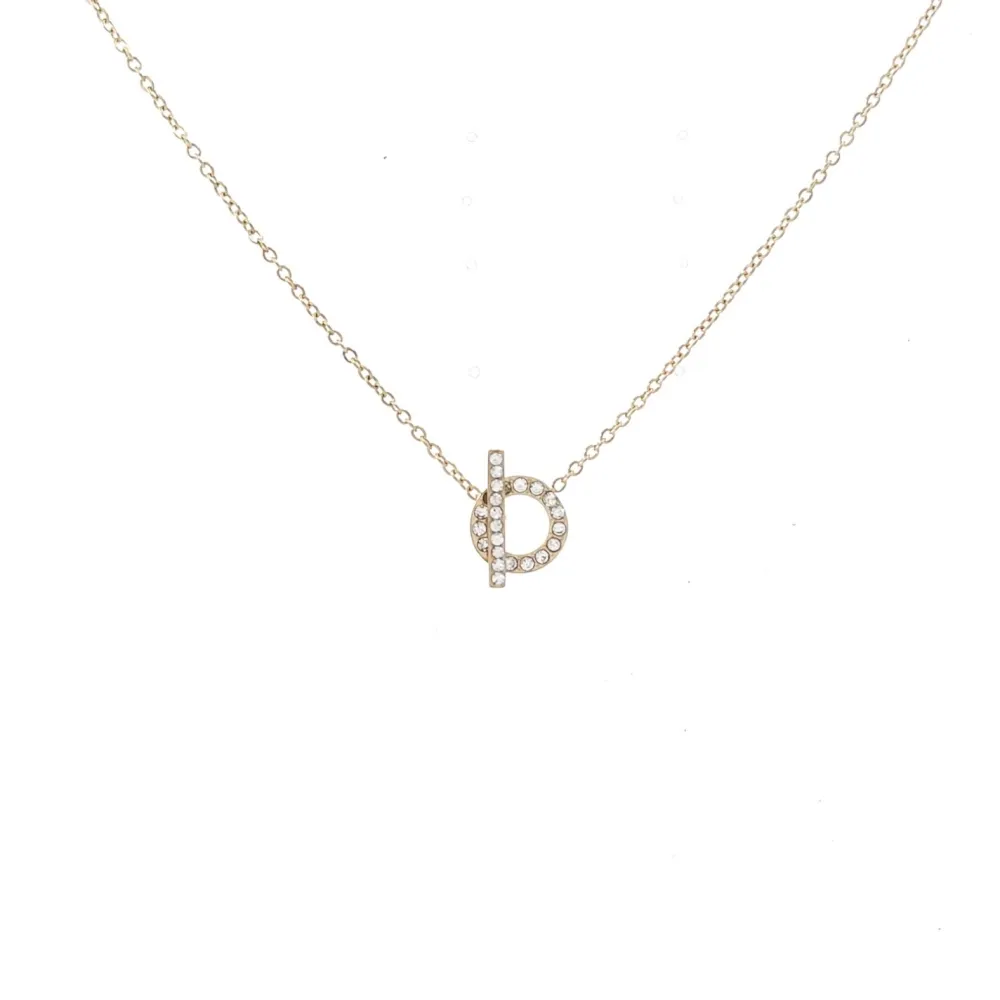 Cerchio con Barra-Collana Corta in Acciaio - CAC-103-AA729N