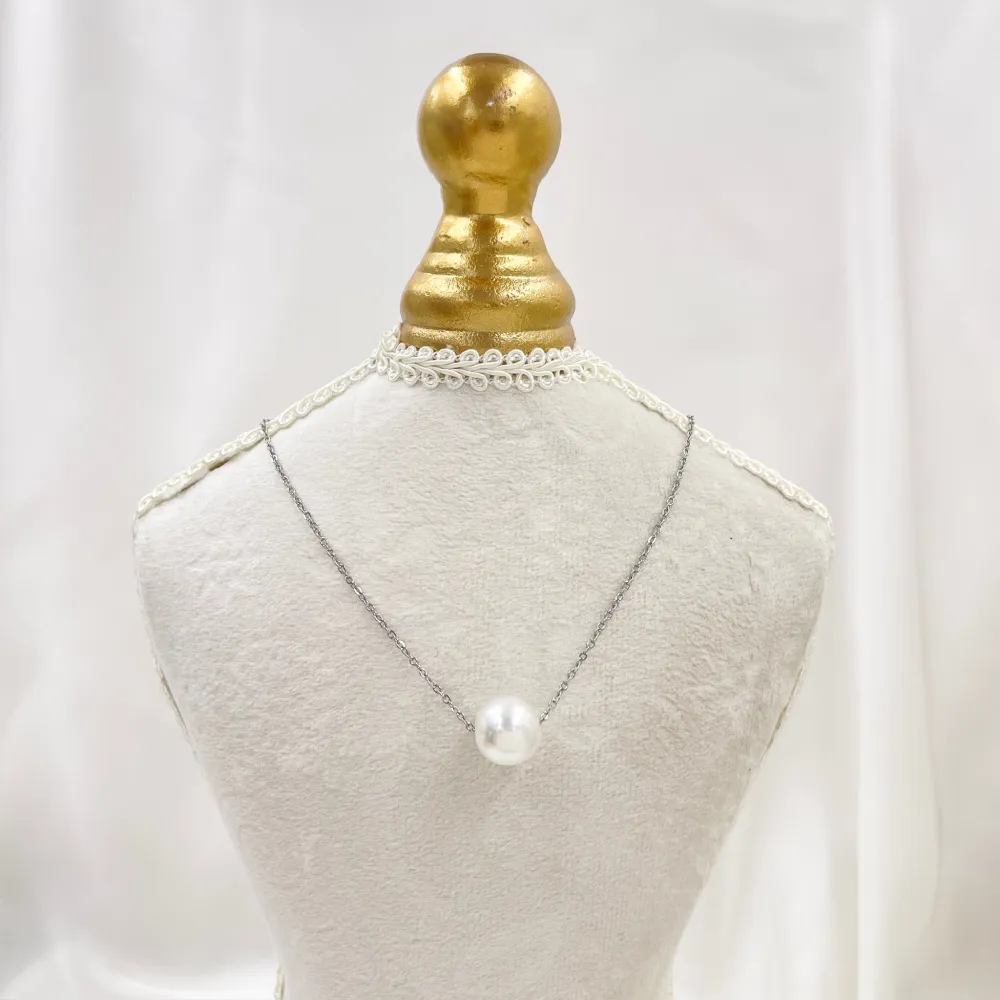 Perla-Collana Corta in Acciaio - CAC-413-1031