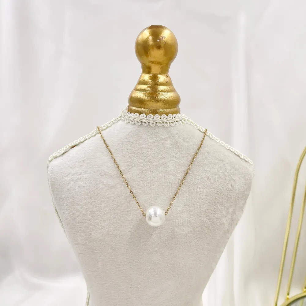 Perla-Collana Corta in Acciaio - CAC-413-1031