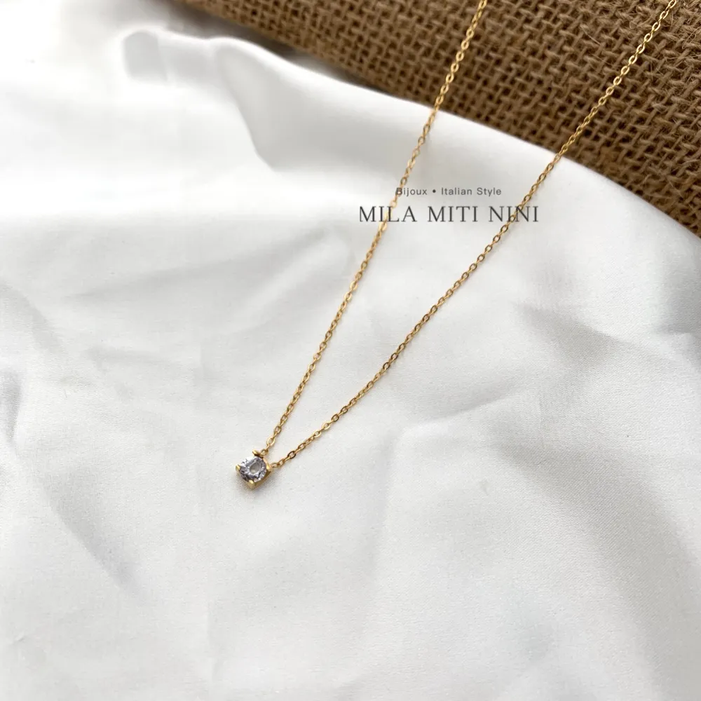 Punto Luce 5mm-Collana Corta in Acciaio - CAC-413-2073