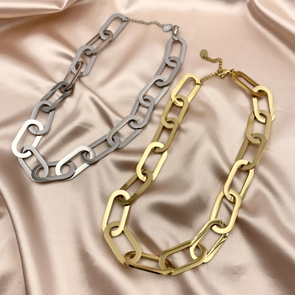 CAC6618-Catena - Collana Corta in Acciaio - CAC-413-2076-1020