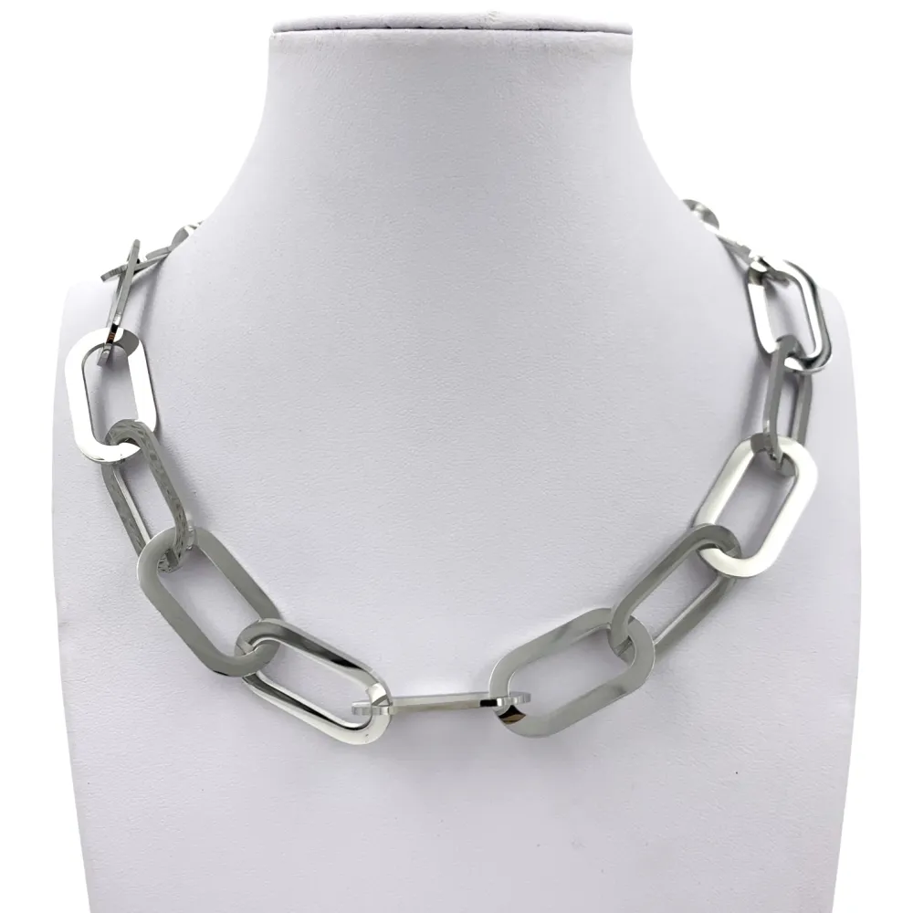 CAC6618-Catena - Collana Corta in Acciaio - CAC-413-2076-1020