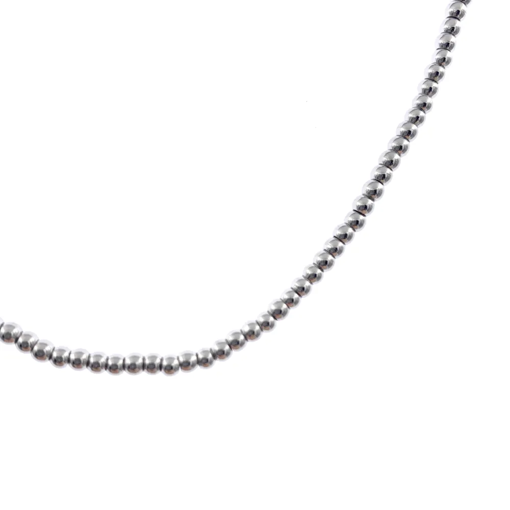 Catena Pallina 3mm-Collana Corta in Acciaio - CAC-413-2179 3mm